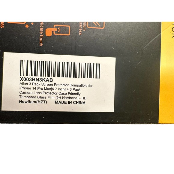 Tempered Glass Screen Protector iPhone 14 Pro 6.1" Free Lens Cover 3Pack - Picture 4 of 4